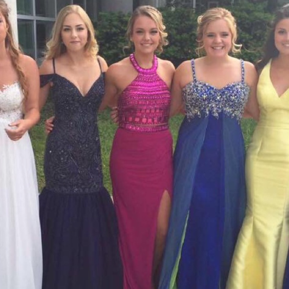 Sherri Hill Two piece high neck Mauve prom dress